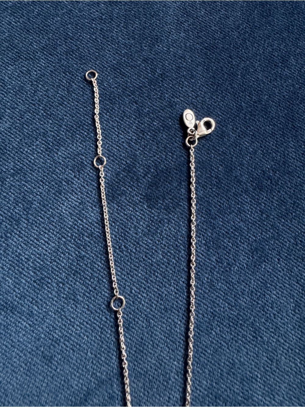 925 Sterling silver With green glass stone necklace pendant. - Picture 5 of 7